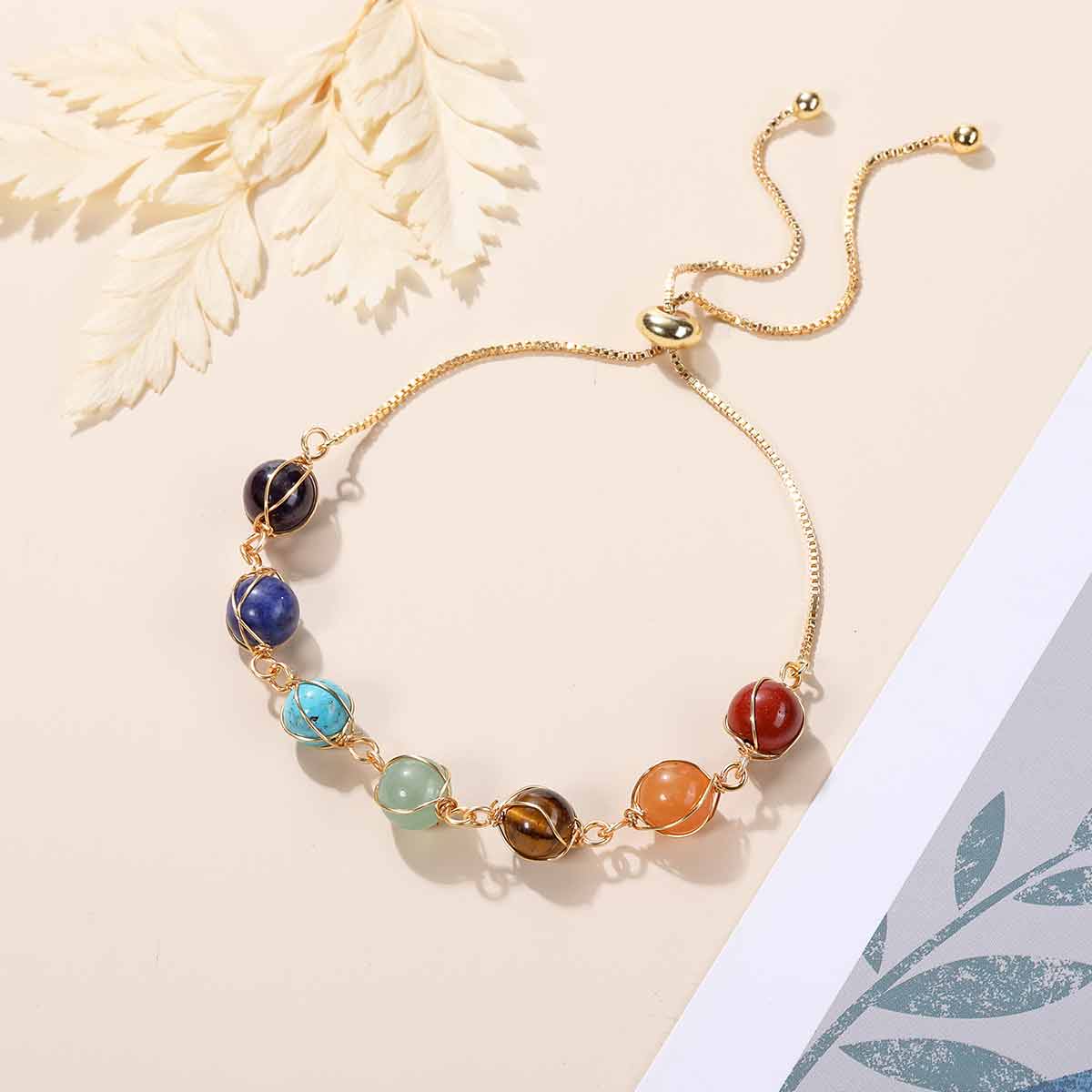 14k-gold-wire-wrapped-7-chakra-stretch-bracelet