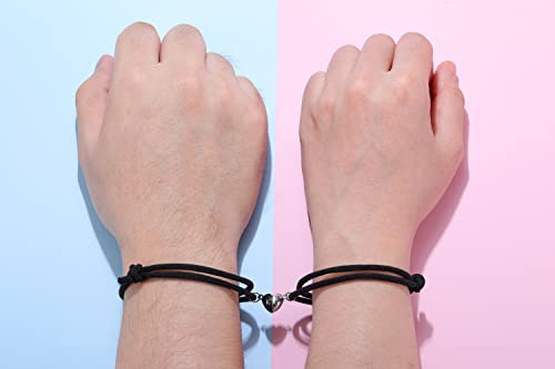 Personalized Magnetic Couple Bracelets Custom Heart Matching Bracelet