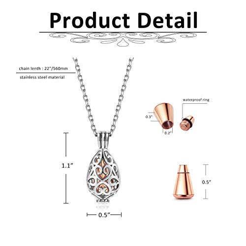 Personalized Custom Cremation Jewelry for Ashes Stainless Steel Urn Pendant Necklace