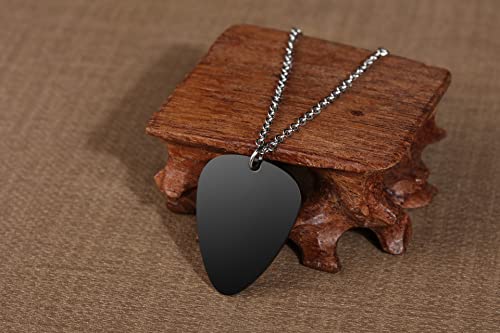 Personalized Photo Dog Tag Necklace Guitar Pick Dog Tag Pendant