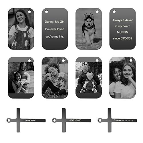 Personalized Photo Necklace Dog Tags Cross Necklace