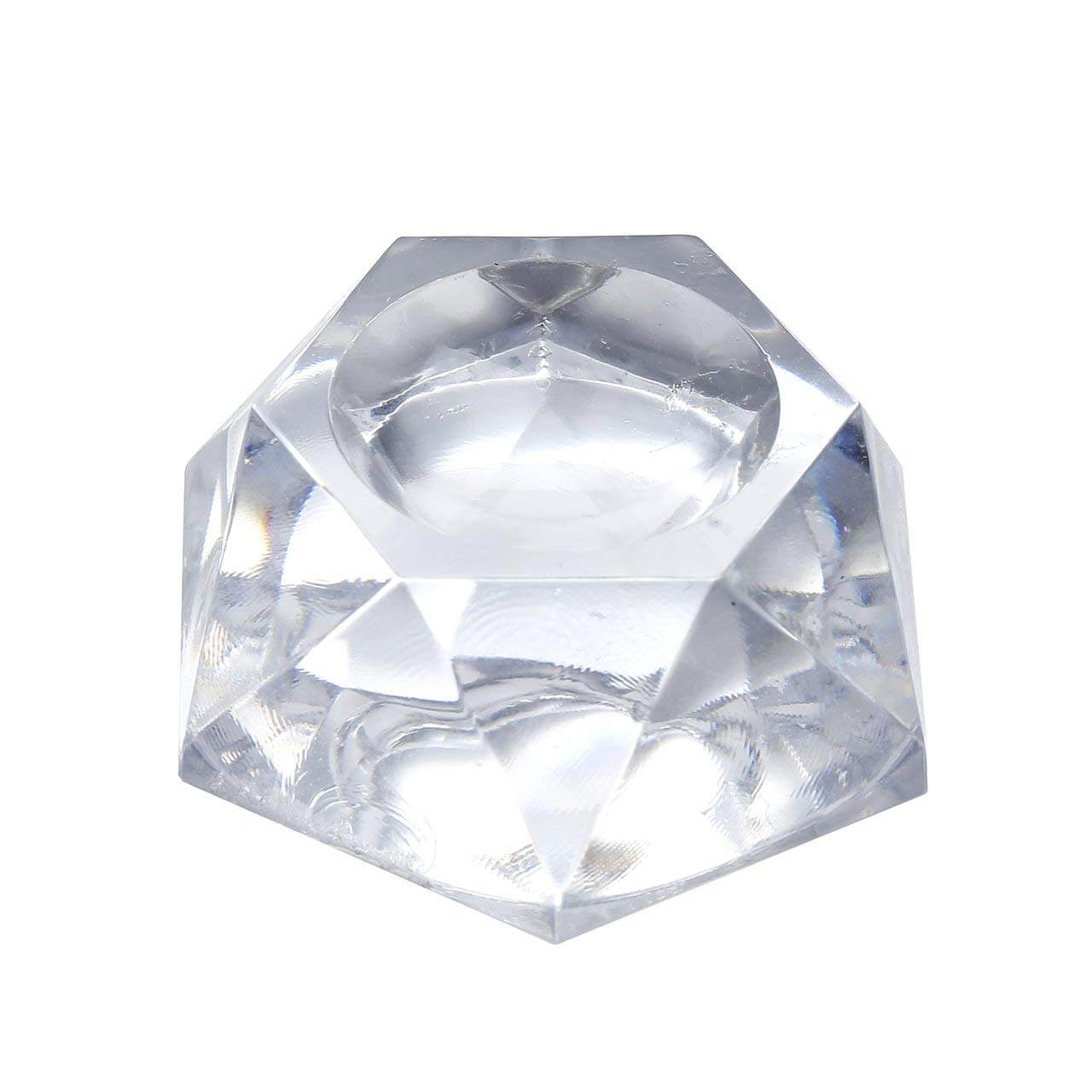 Jovivi Gemstone Ball Divination Sphere Sculpture Transparent acrylic base, front side