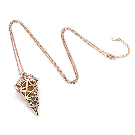 7 Chakra Crystal Locket Necklace | Jovivi - Jovivi