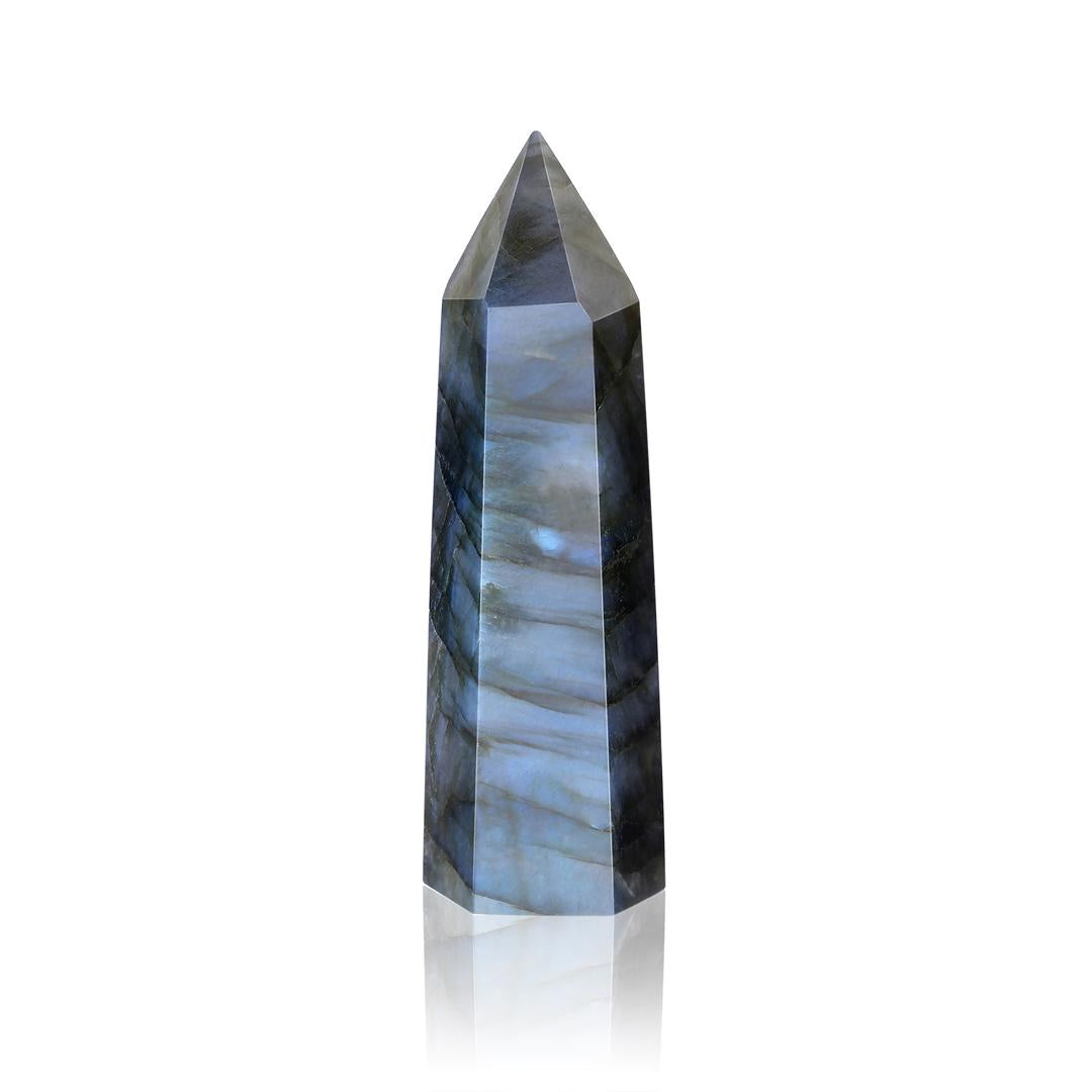 Jovivi Chakra Healing Crystal Wands, 2.3" Amethyst Rose Quartz Clear Quartz Crystal Fluorite Prism Pointed Meditation Reiki Stones for Home Office Desk Decor