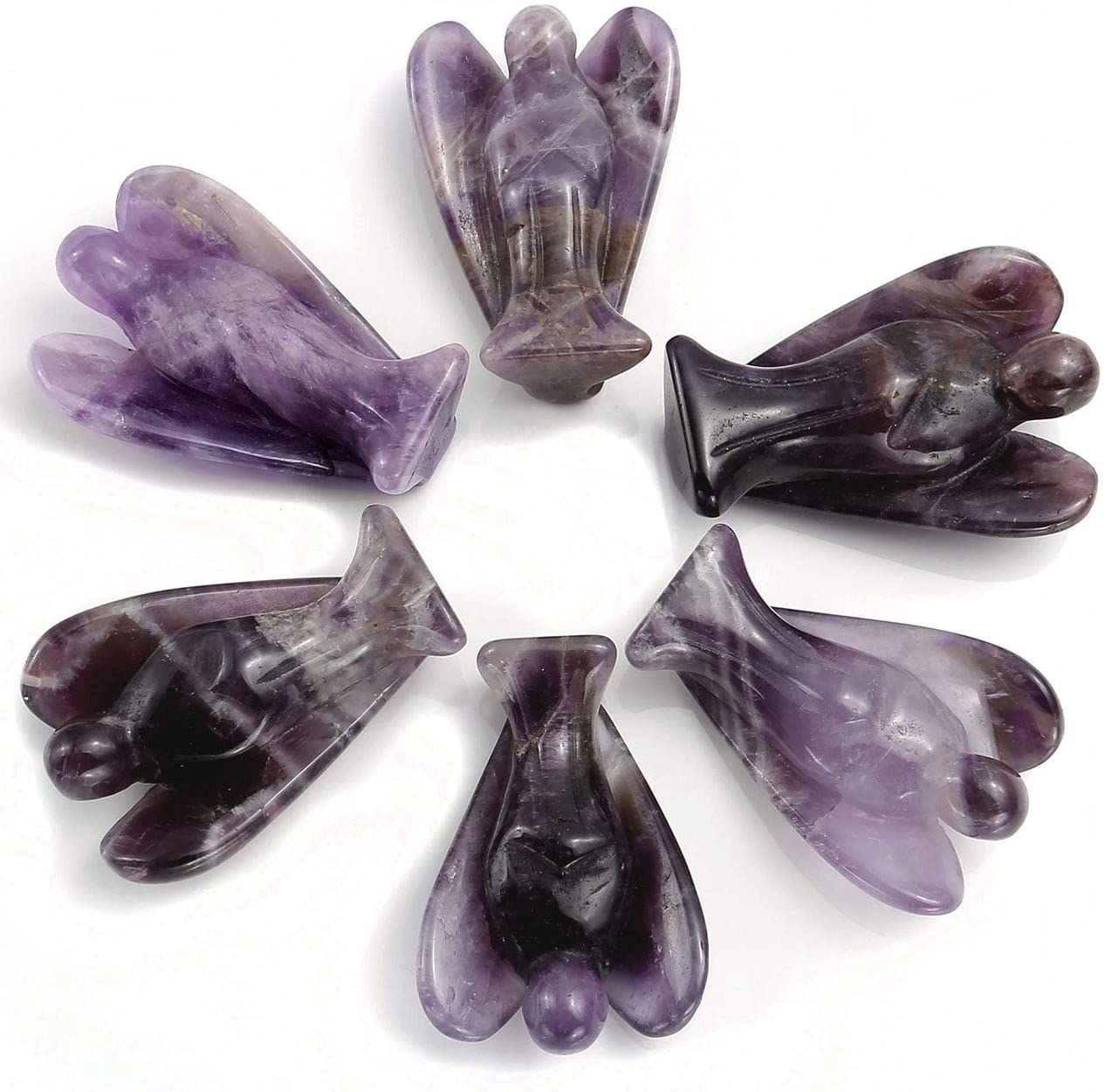 Natural Chakras Peace Angel Pocket Crystal Statue 1.5 inch | Jovivi - Jovivi