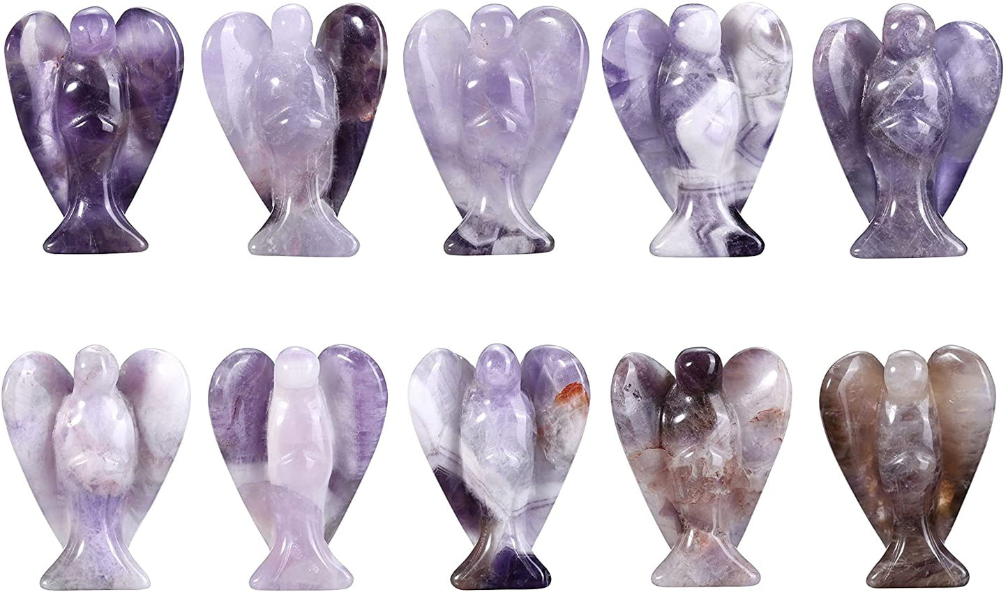 Natural Chakras Peace Angel Pocket Crystal Statue 1.5 inch | Jovivi - Jovivi