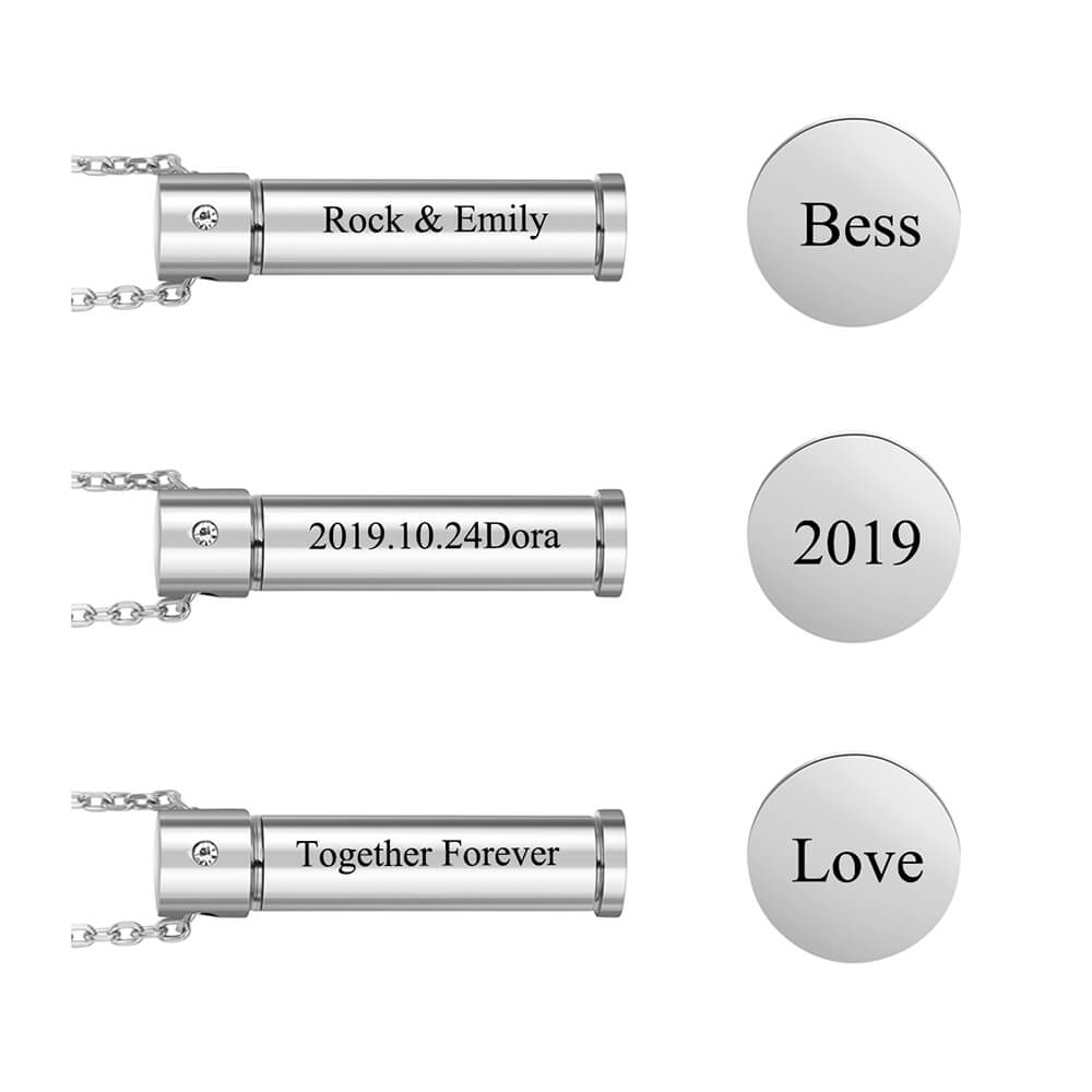 jovivi personalized sample, silver urn pendant necklace keepsake, jng066701