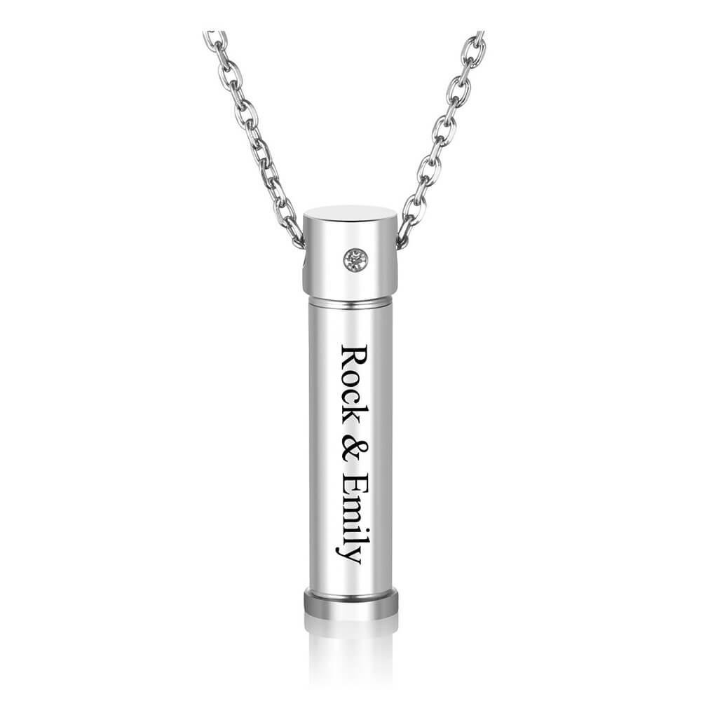 Jovivi personalized customization on the cylinder urn pendant, jng066701
