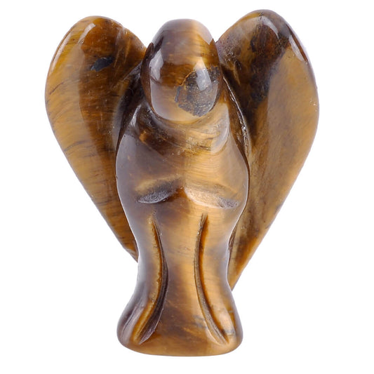 jovivi natural tiger eyes chakras peace angel pocket crystal for collectors, asd000201