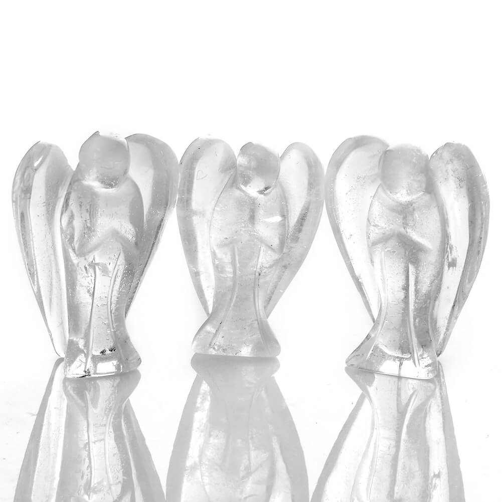 Jovivi clear quartz pocket angel for reiki healing crystal collectors