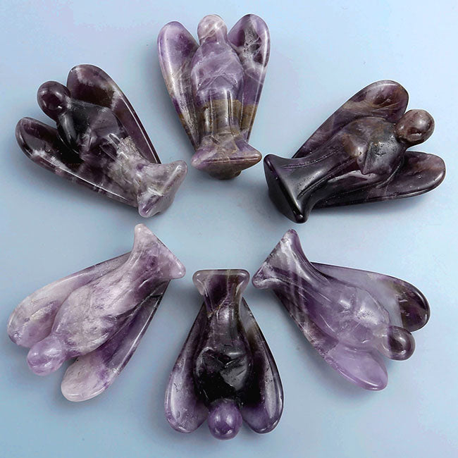 Natural Chakras Peace Angel Pocket Crystal Statue 1.5 inch | Jovivi - Jovivi