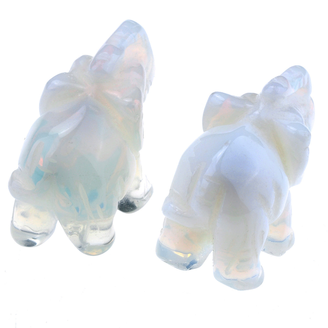 jovivi 2pcs opalite craved elephant statue, backside, asd00040