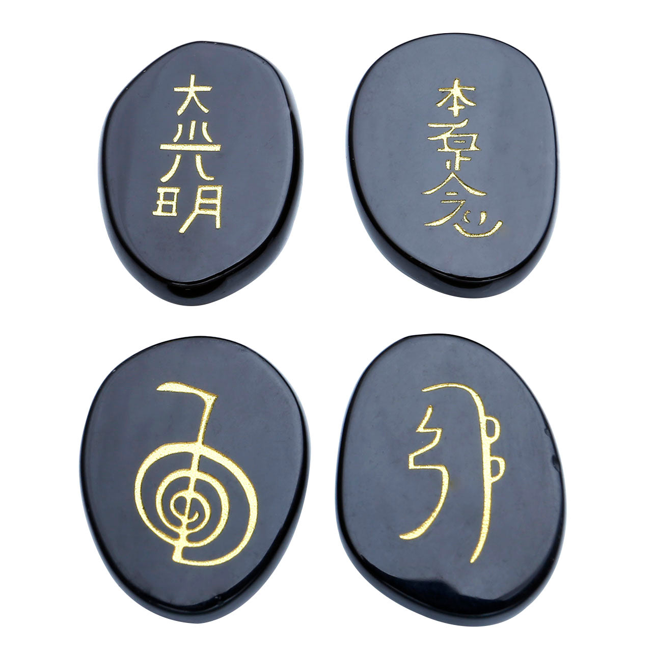 4PCS Rose Quartz Healing Crystals with Usui Reiki Symbols | Jovivi