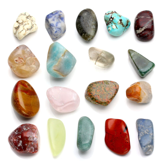 18PCS Natural Tumbled Stones Kit | Jovivi