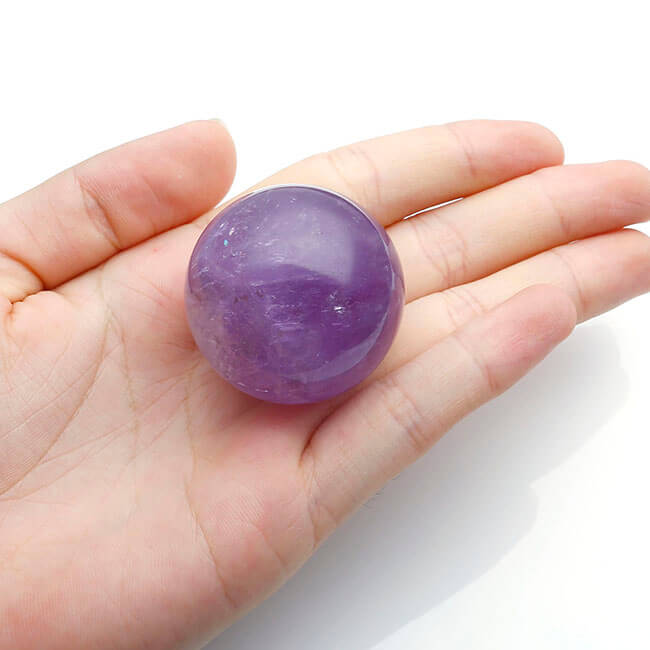 Jovivi 35mm Natural Amethyst Healing Crystal Gemstone Ball Feng Shui, asd003301