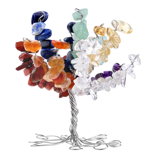 7 Chakra Healing Crystals Money Tree Feng Shui Ornament | Jovivi