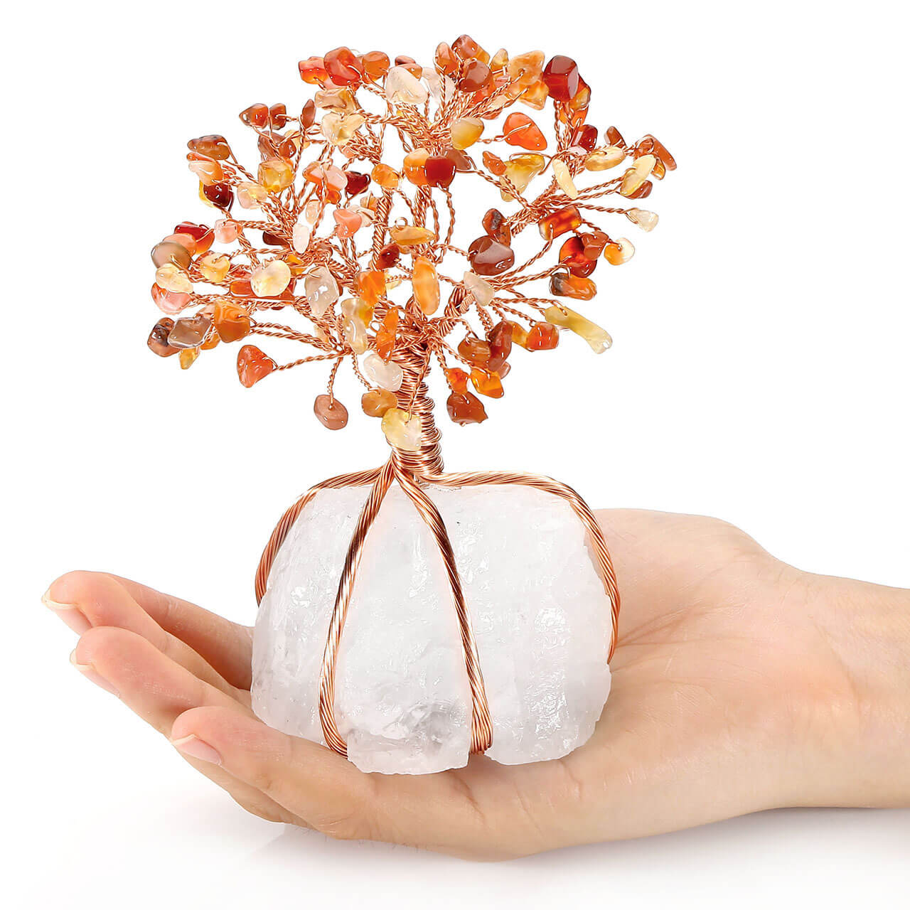 Crystal My Feng Shui Decoration Lucky Tree Bonsai Style Decoration Stand 