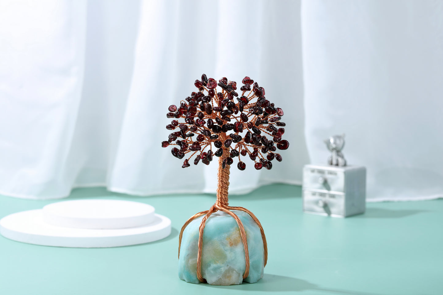 Natural Crystals Money Tree with Base Feng Shui Ornament | Jovivi