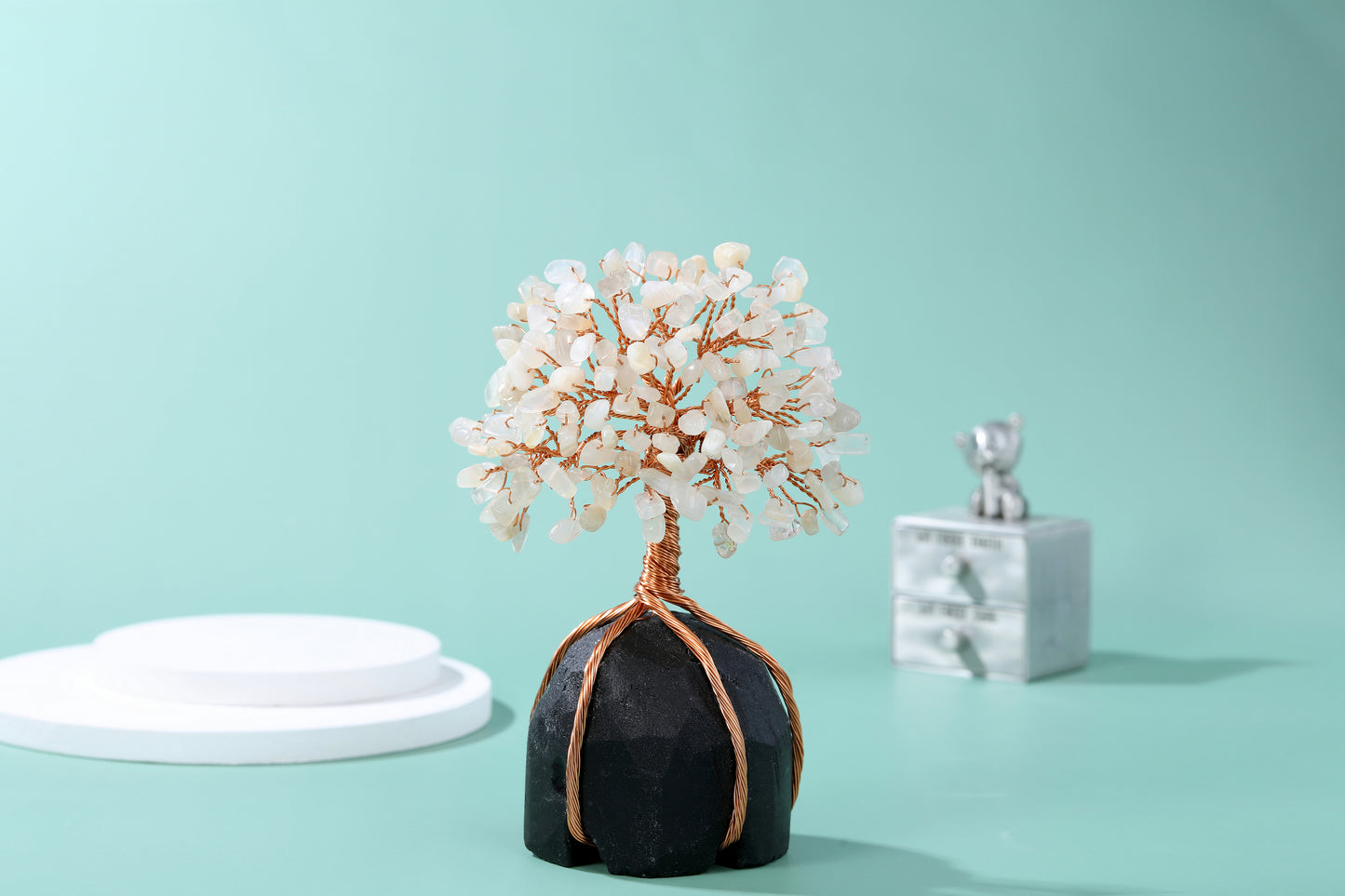 Natural Crystals Money Tree with Base Feng Shui Ornament | Jovivi
