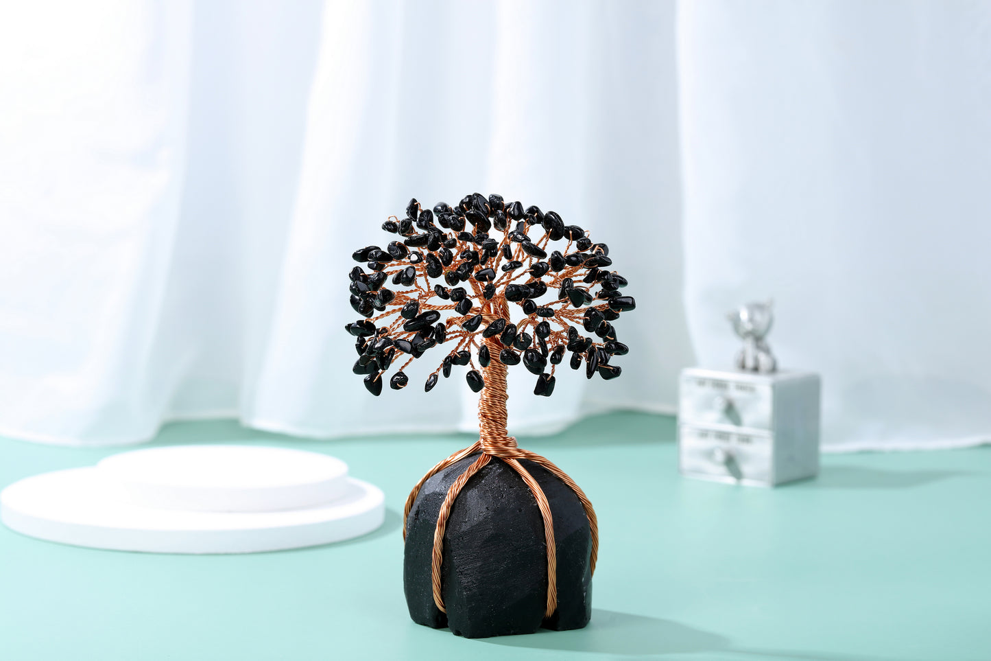 Natural Crystals Money Tree with Base Feng Shui Ornament | Jovivi