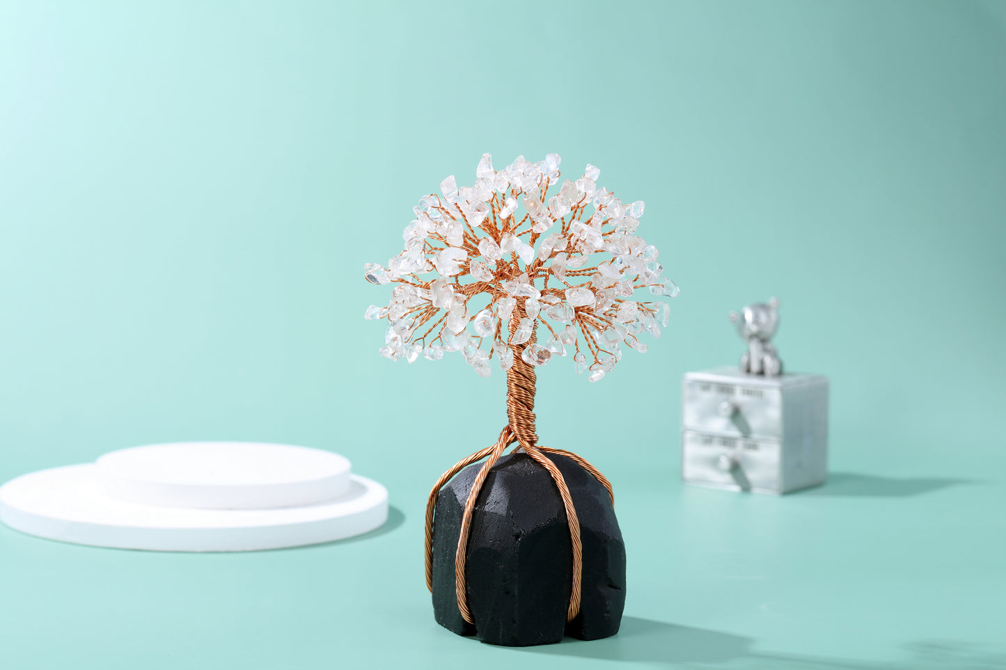 Natural Crystals Money Tree with Base Feng Shui Ornament | Jovivi