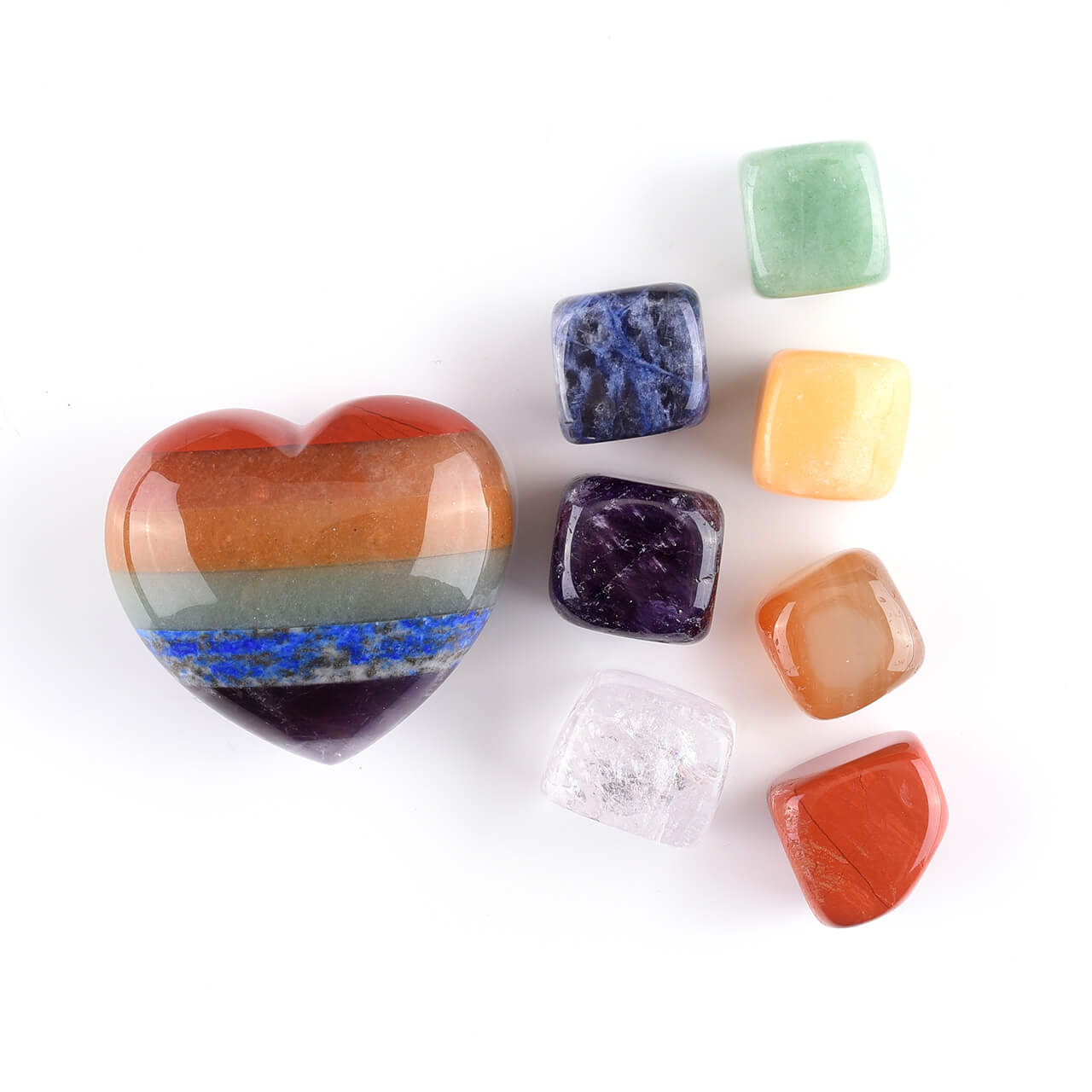 jovivi natural 7 chakras gemstones for home reiki healing palm stones, asd034802