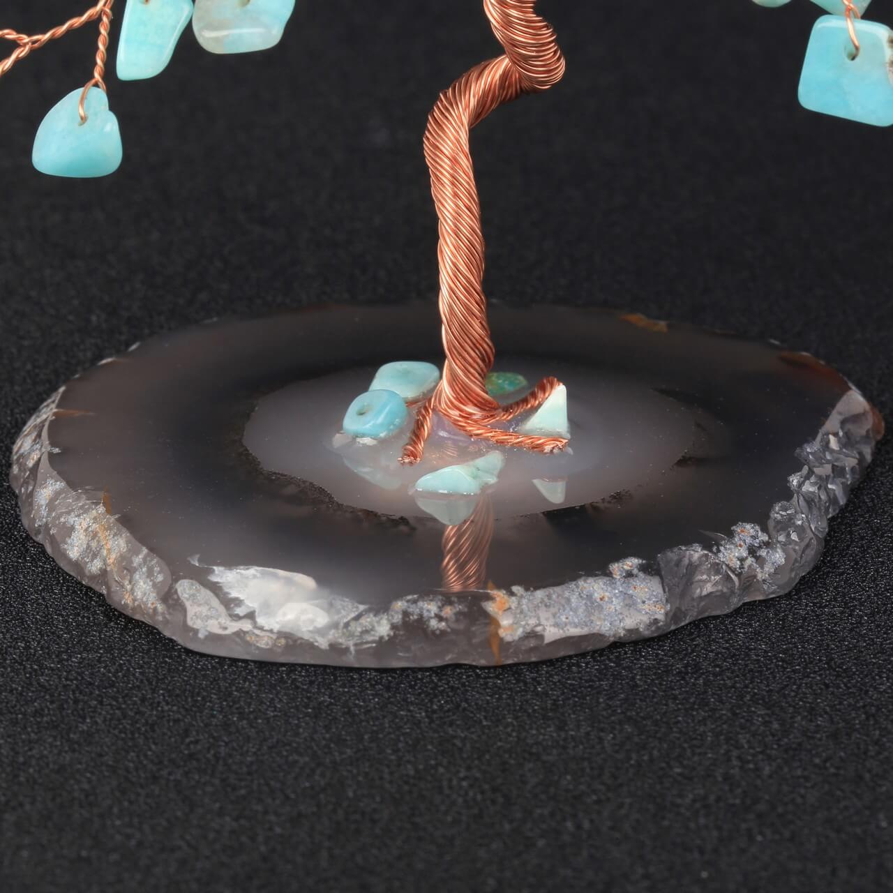jovivi handmade crystal tree agate base statue, asd03507