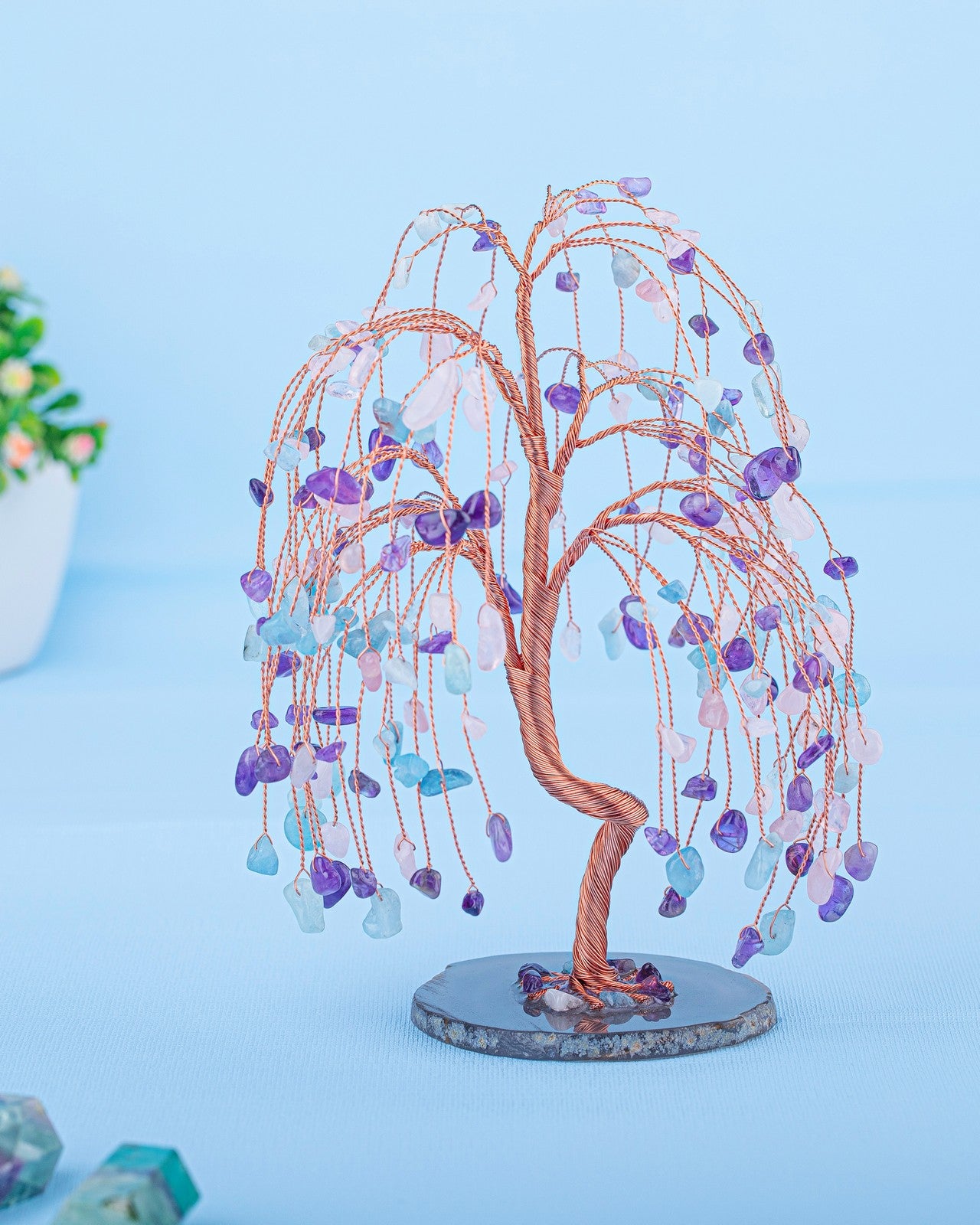 Natural Crystal Tree of Life Money Tree Feng Shui Ornament | Jovivi