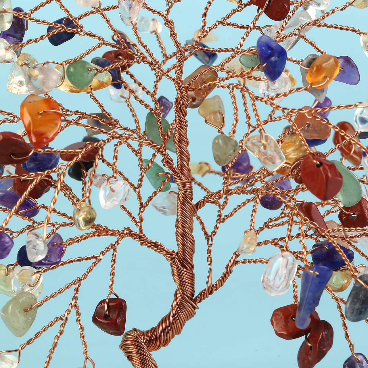 Healing Crystals Money Tree with Base Feng Shui Ornament | Jovivi