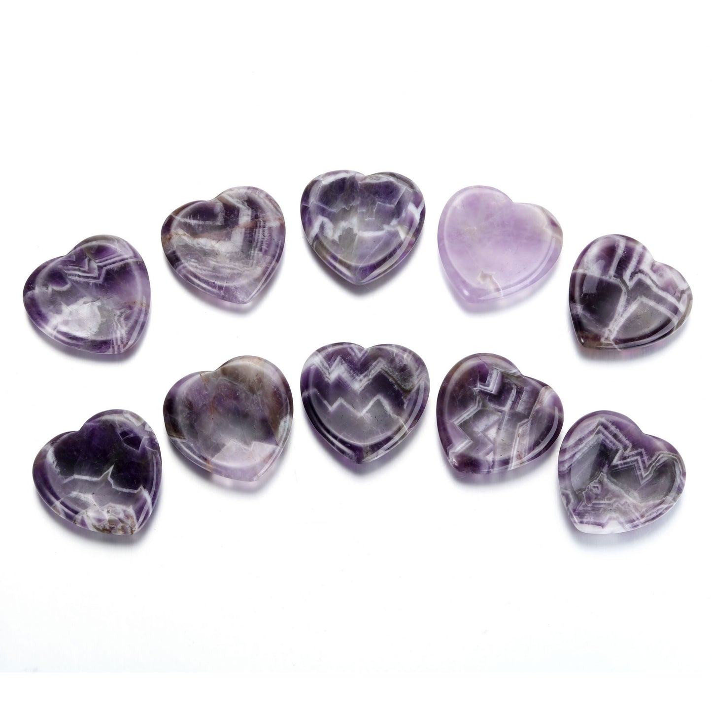 Healing Crystal Amethyst Heart Love Thumb Worry Stone | Jovivi