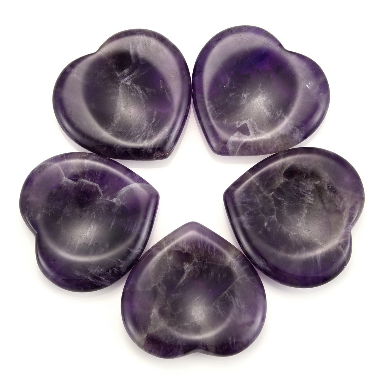 Healing Crystal Amethyst Heart Love Thumb Worry Stone | Jovivi