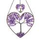 Double Heart Natural Crystals Tree of Life Hanging Ornament | Jovivi