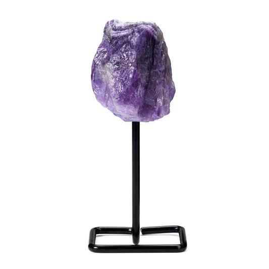 asd043101 jovivi mini raw healing crystals stone on metal stand collectible