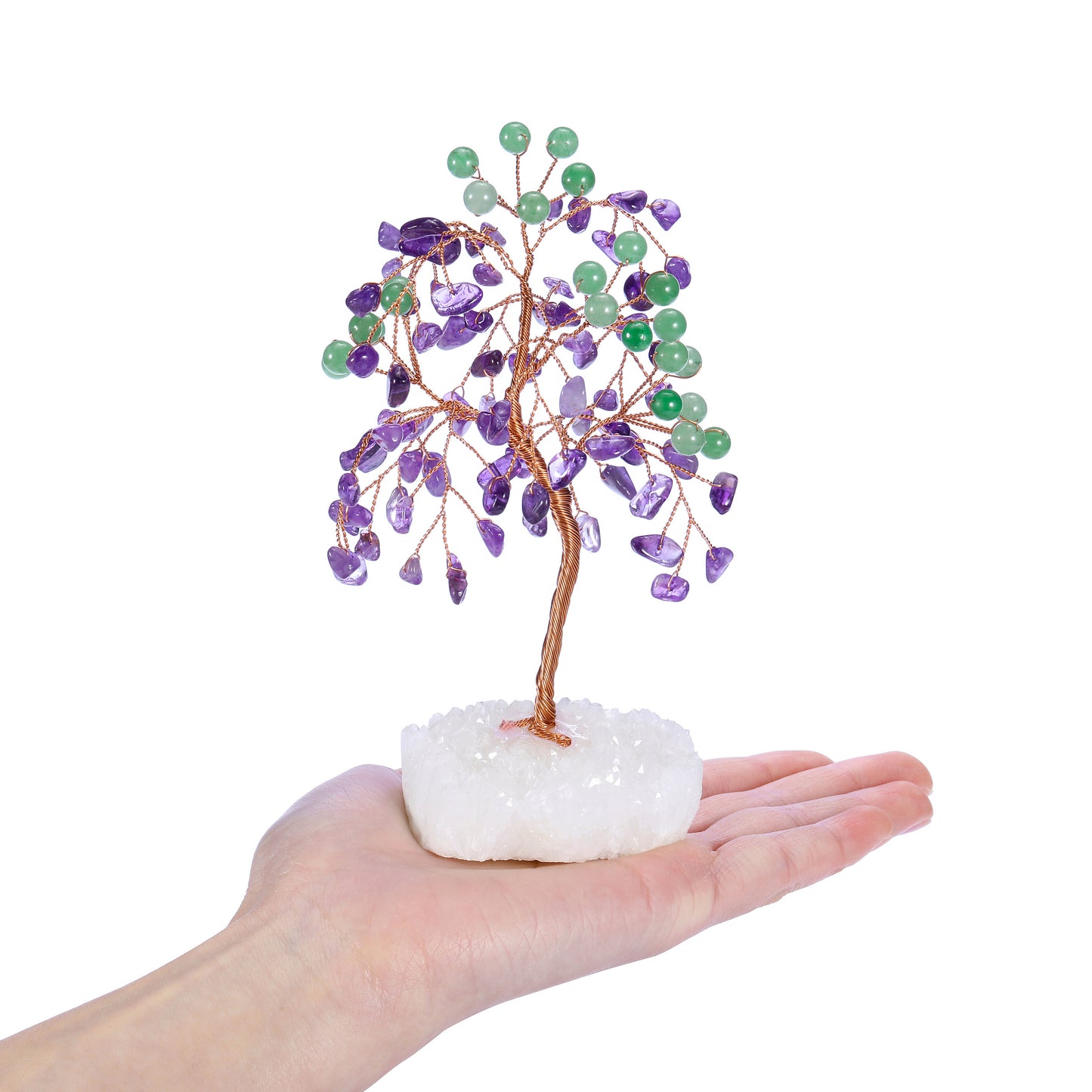 Natural Crystals Money Tree with Base Feng Shui Ornament | Jovivi