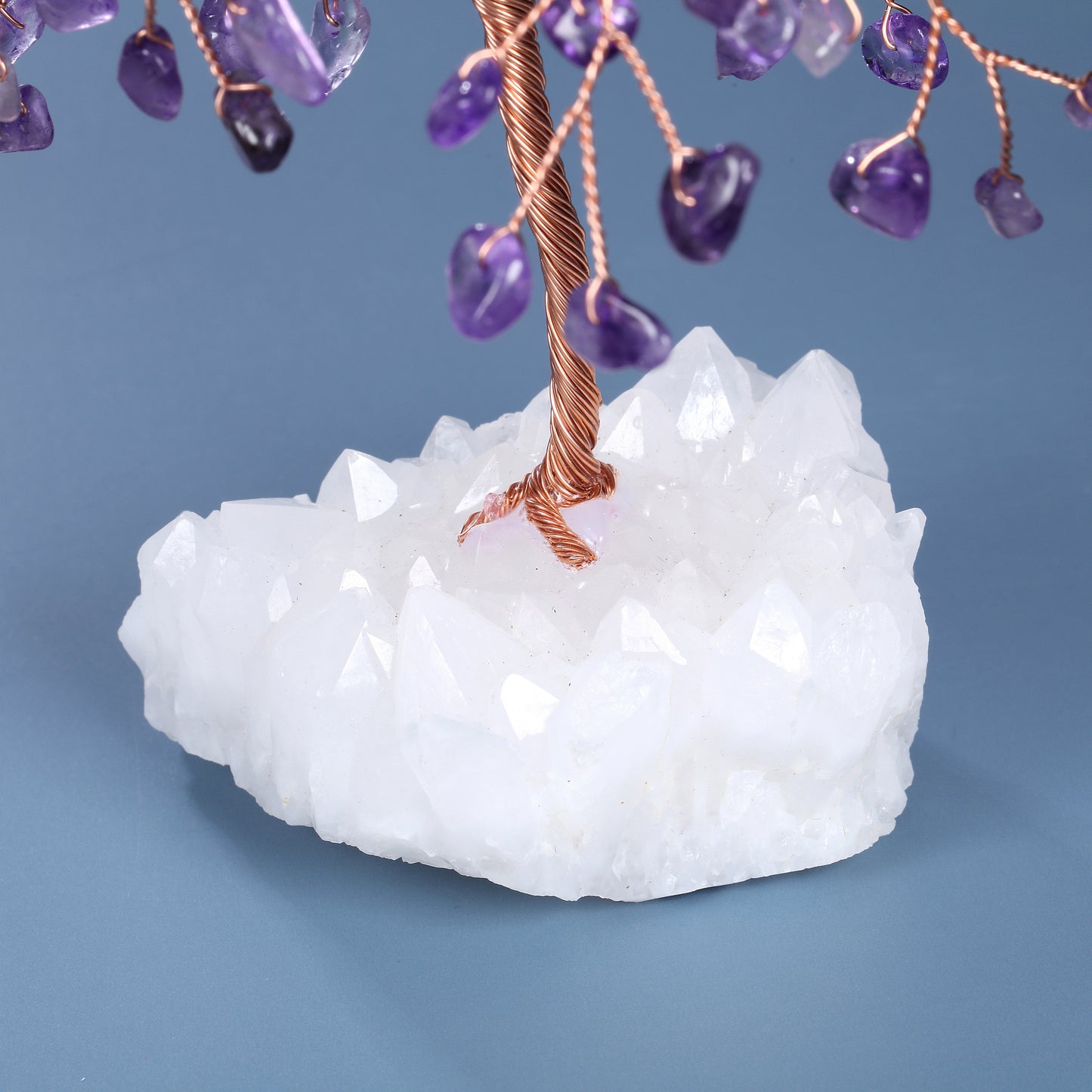 Natural Crystals Money Tree with Base Feng Shui Ornament | Jovivi