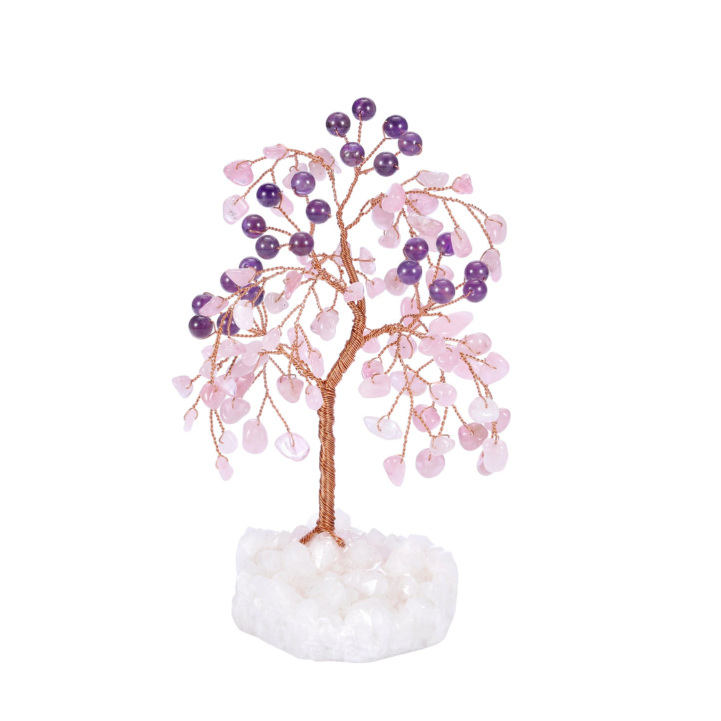 Natural Crystals Money Tree with Base Feng Shui Ornament | Jovivi