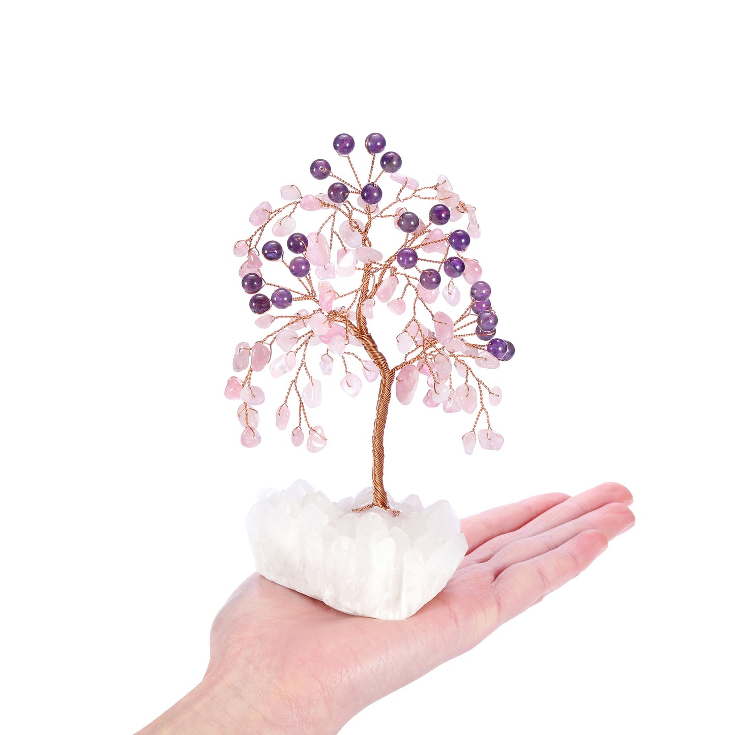 Natural Crystals Money Tree with Base Feng Shui Ornament | Jovivi