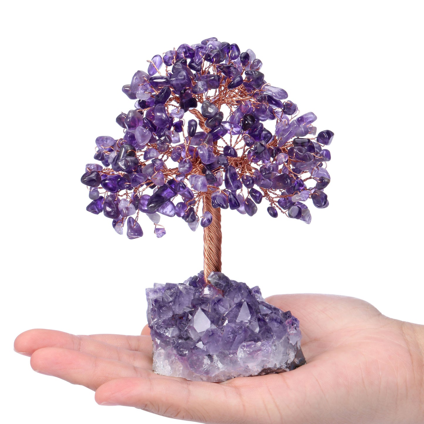 Natural Crystals Money Tree with Base Feng Shui Ornament | Jovivi