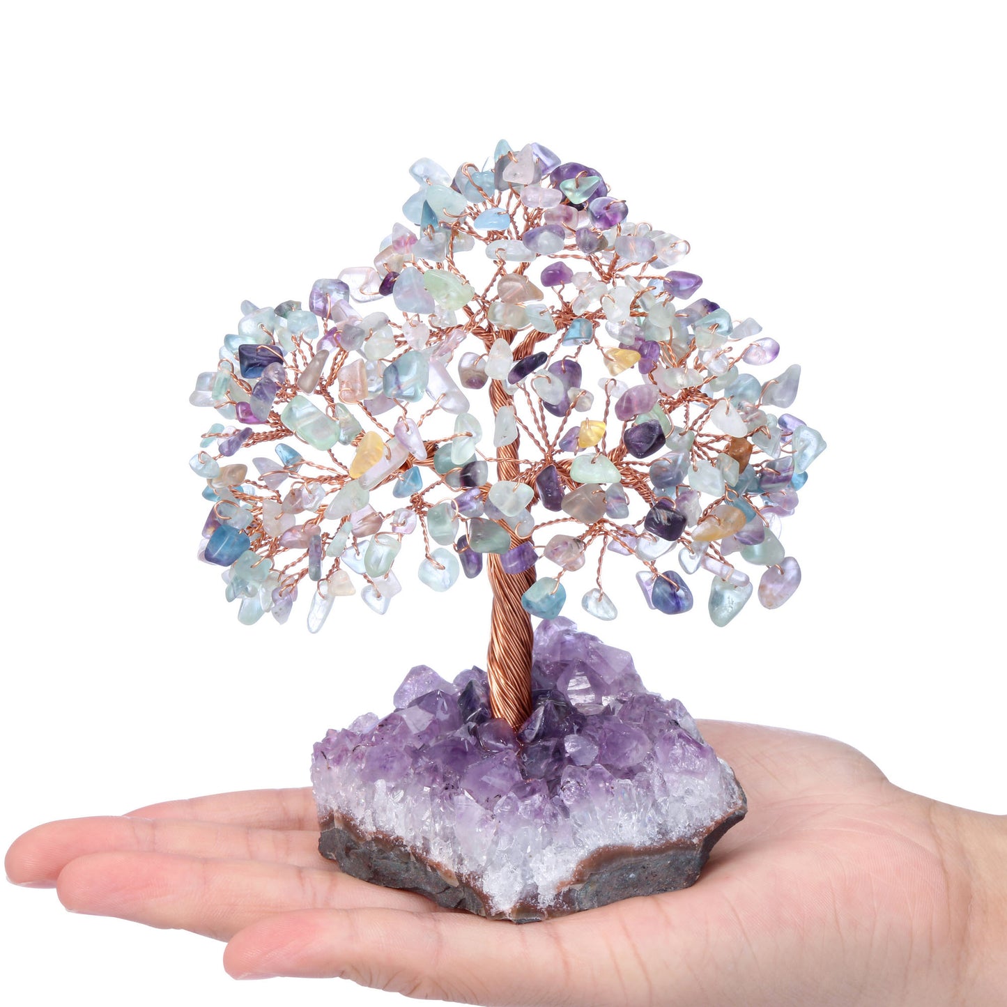 Natural Crystals Money Tree with Base Feng Shui Ornament | Jovivi