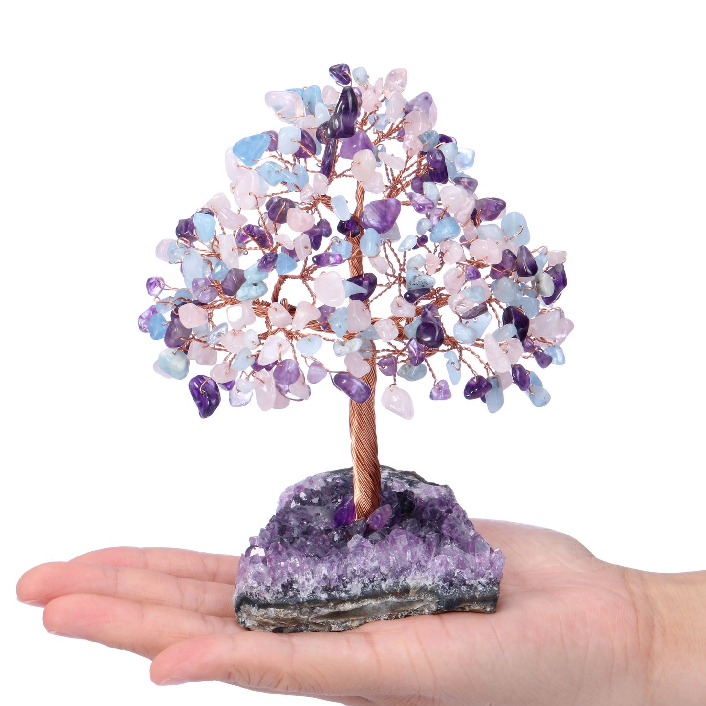 Natural Crystals Money Tree with Base Feng Shui Ornament | Jovivi