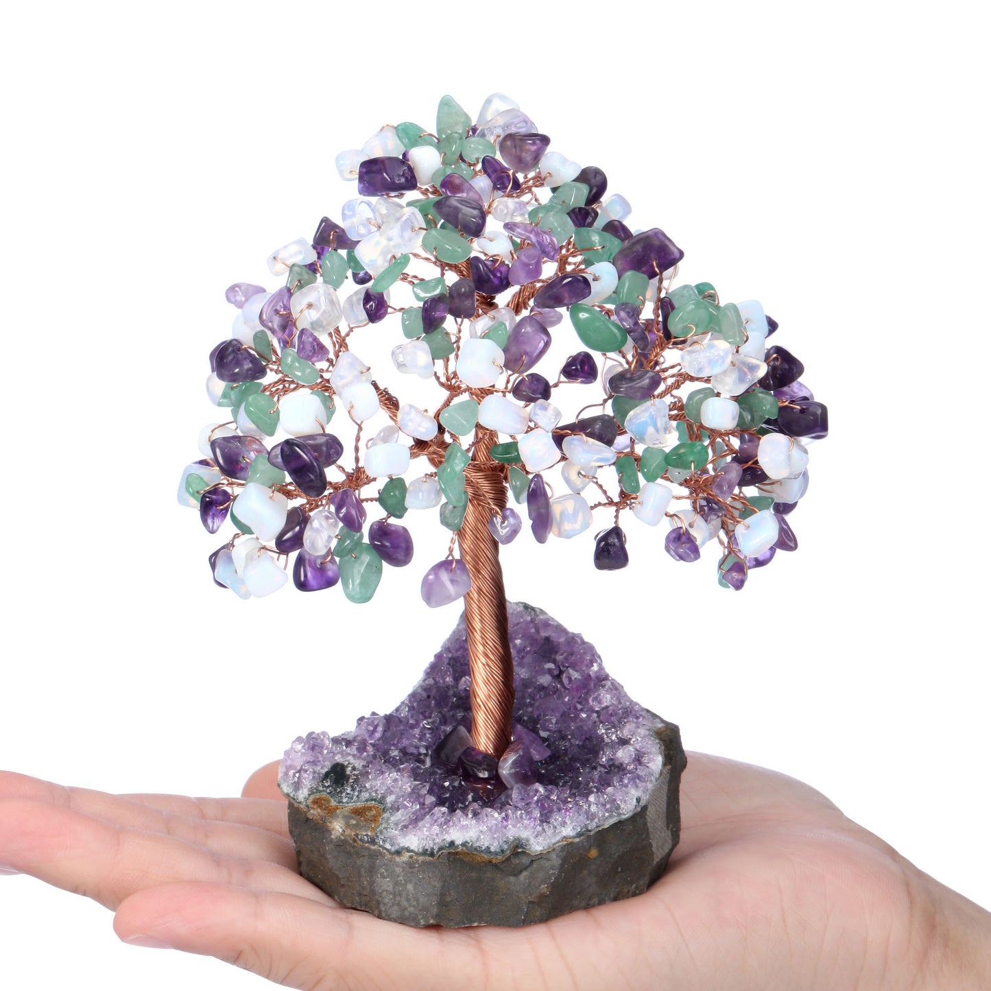 Natural Crystals Money Tree with Base Feng Shui Ornament | Jovivi