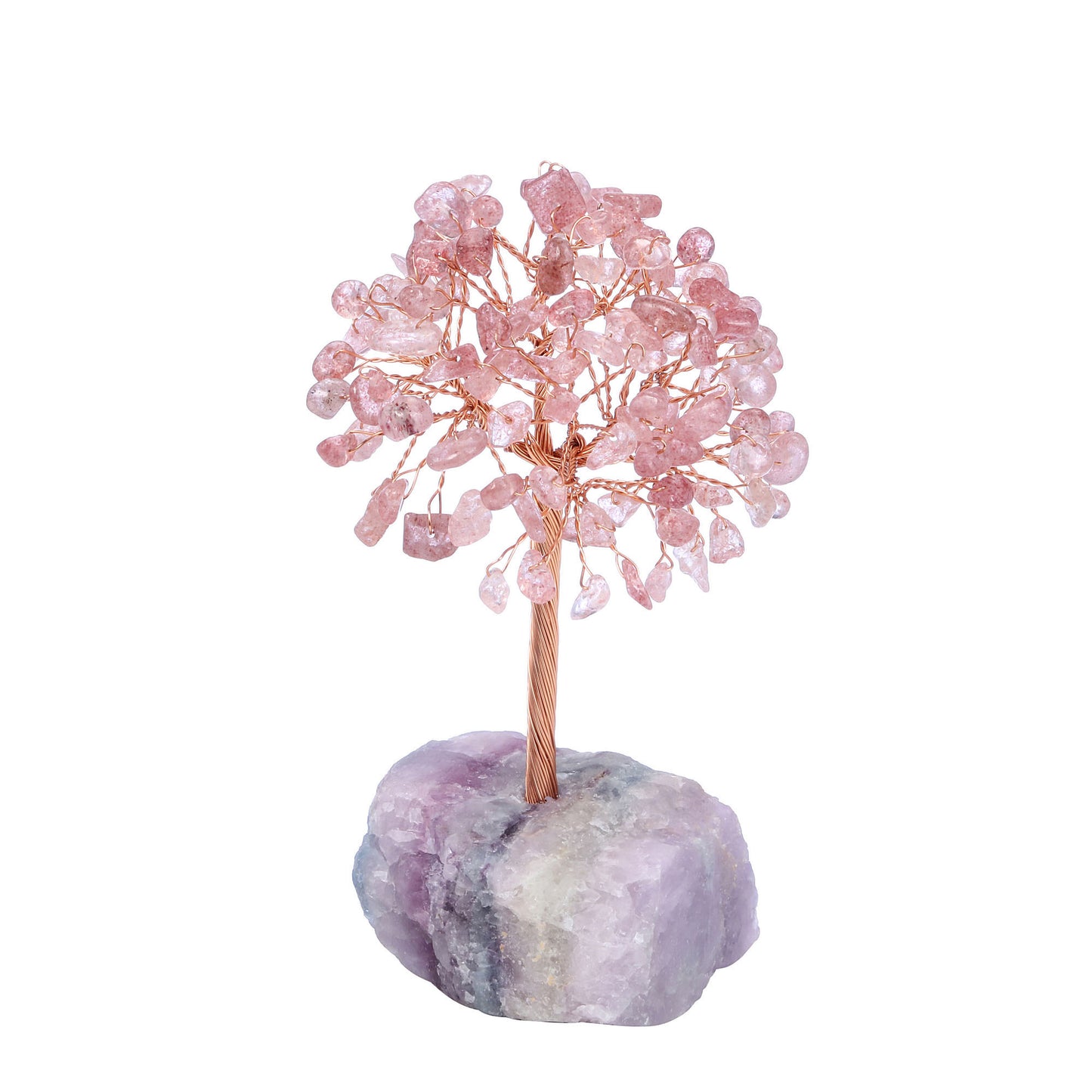 Natural Crystals Money Tree with Raw Crystal Base Feng Shui Ornament | Jovivi