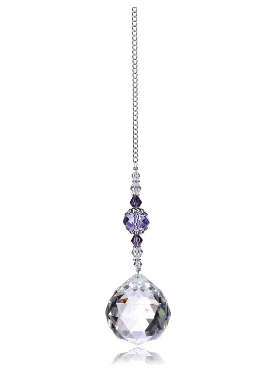 Purple Water Drop Shape Crystal Suncatcher Hanging Ornaments | Jovivi