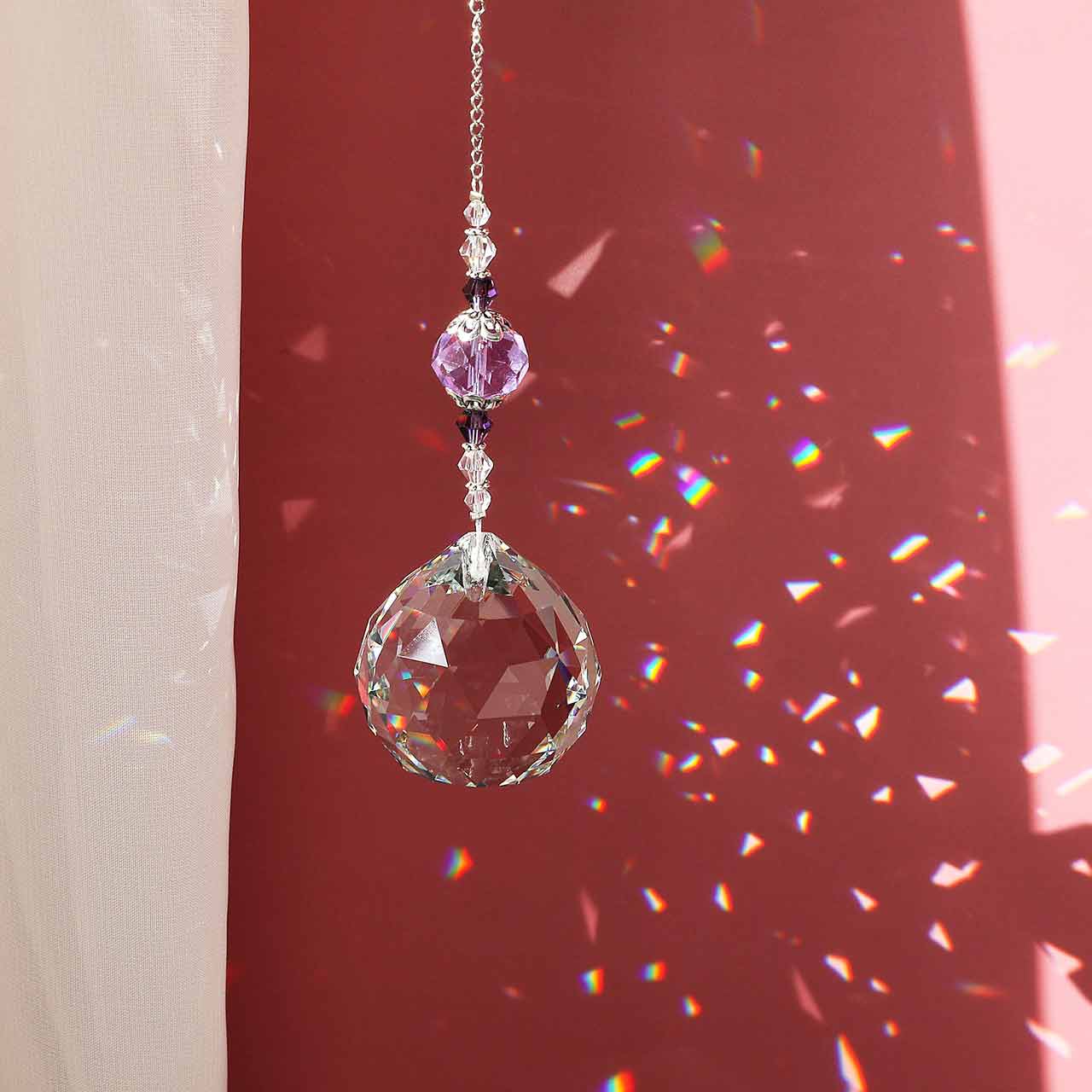 Crystal Ball Suncatcher Clear Glass Hanging Prism Pendants | Jovivi