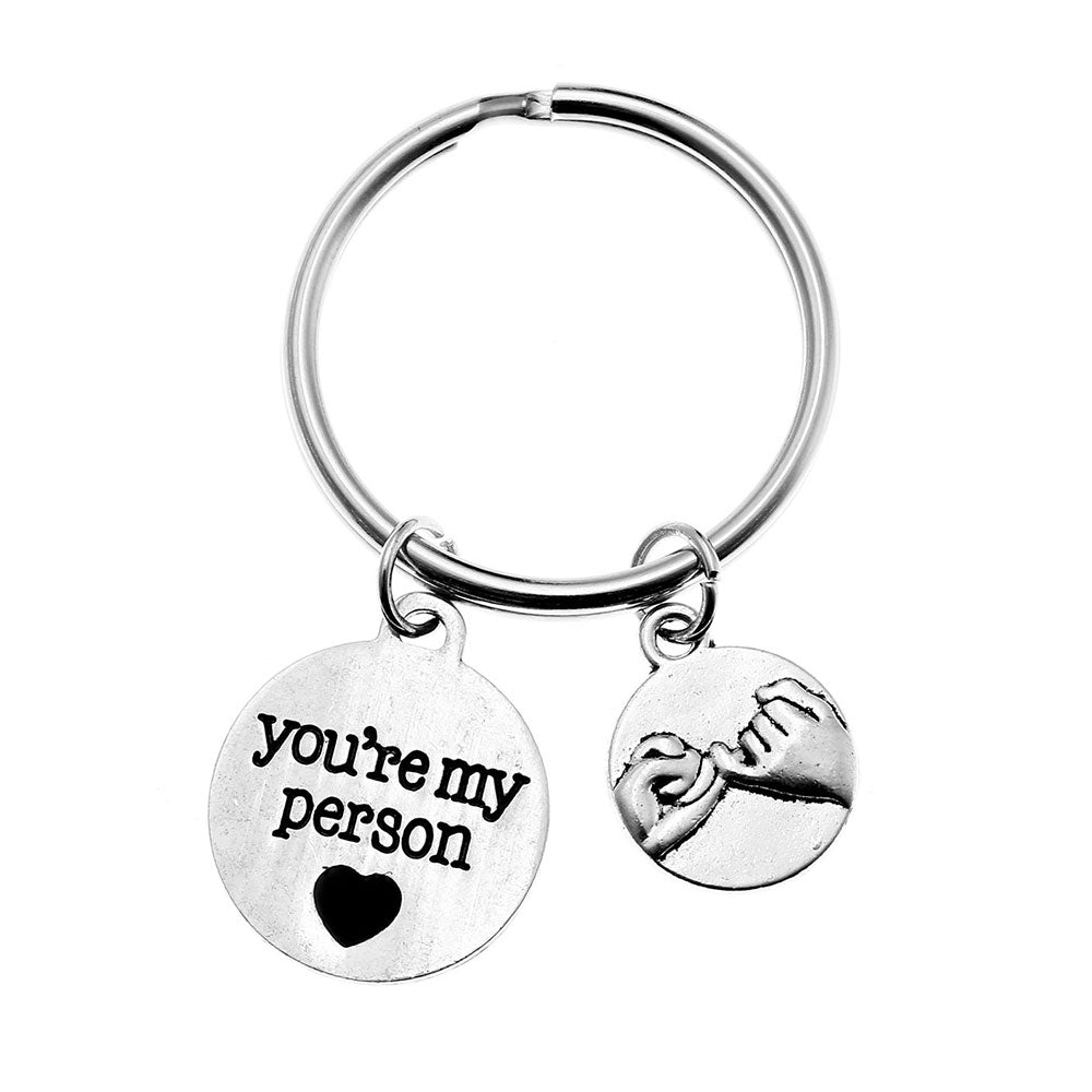 You Are My Person Pinky Promise Pendant Keychain Set 2PCS | Jovivi