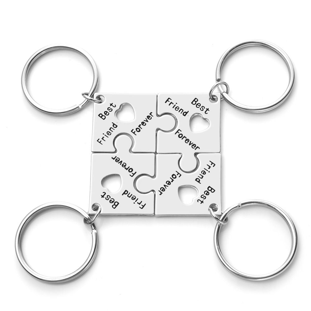 Best Friend Heart Matching Keychain 4PCS | Jovivi