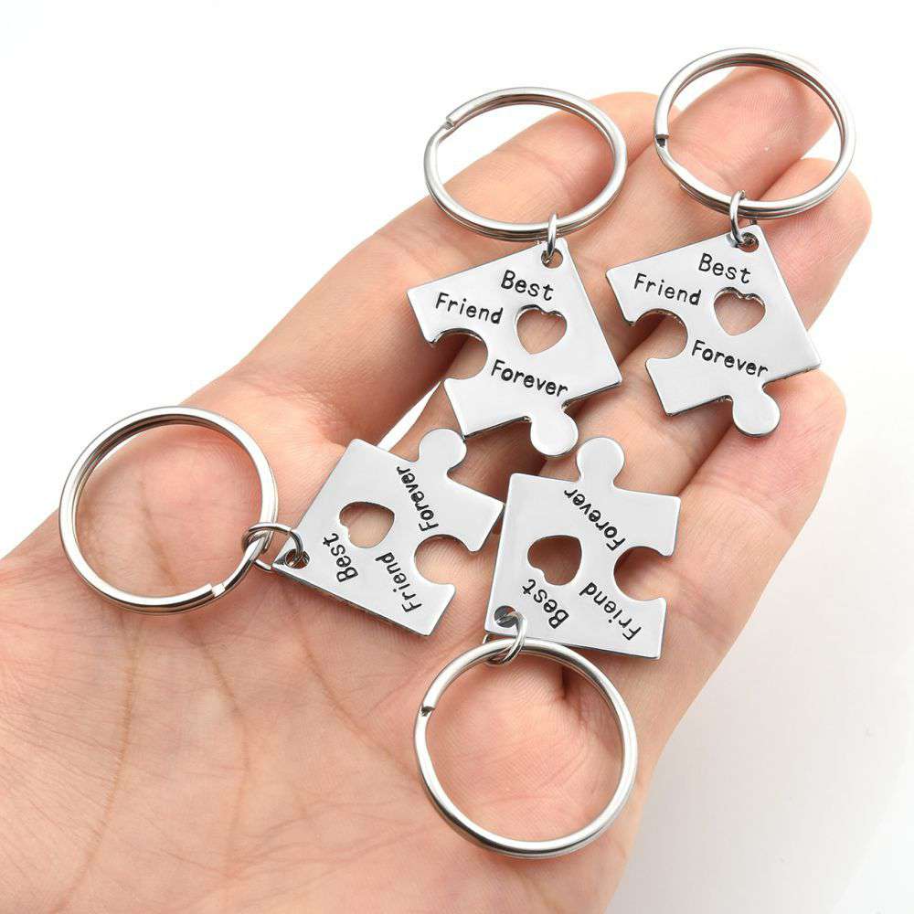 Best Friend Heart Matching Keychain 4PCS | Jovivi
