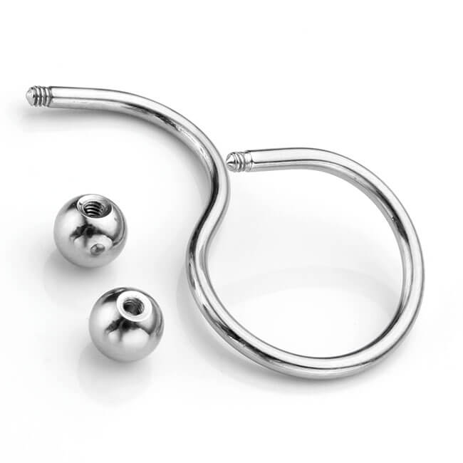 16G S Spiral Twist Navel Button Ring Body Piercing | Jovivi - Jovivi
