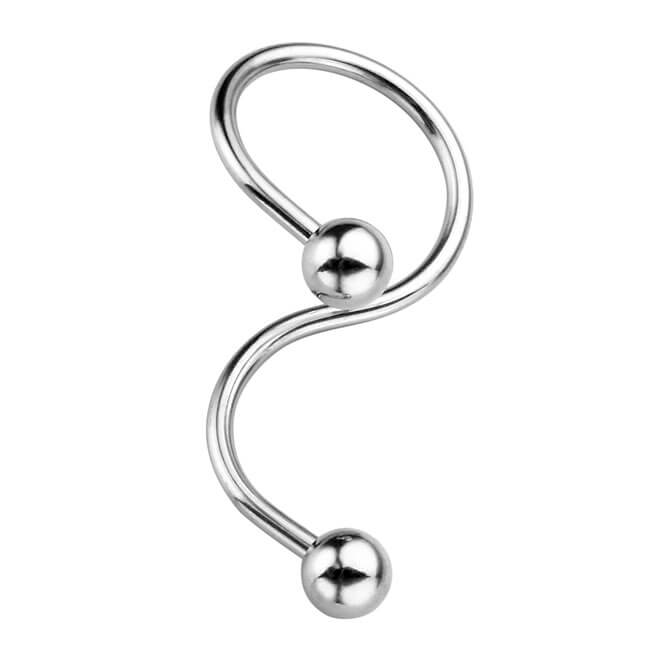 1piece S shape nacel button body piercing