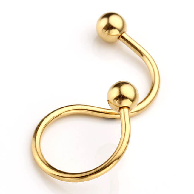 16G S Spiral Twist Navel Button Ring Body Piercing | Jovivi - Jovivi